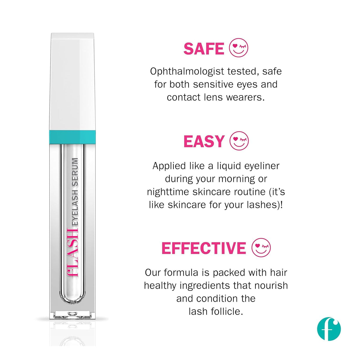 FLASHSERUM clear serum droplet texture demonstrating lightweight formula