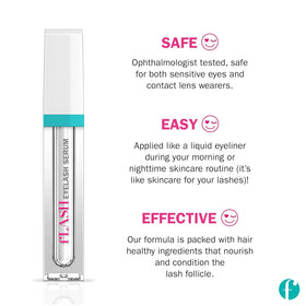 FLASHSERUM clear serum droplet texture demonstrating lightweight formula