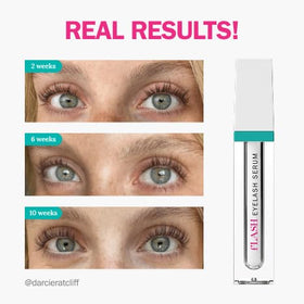 FLASHSERUM stored inside a travel pouch for on-the-go lash care convenience