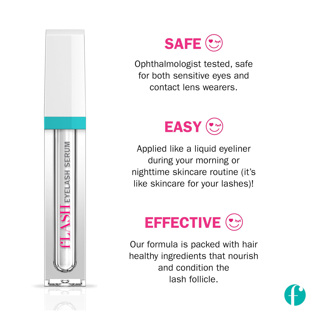 FLASHSERUM serum texture drop highlighting lightweight formula that absorbs quickly
