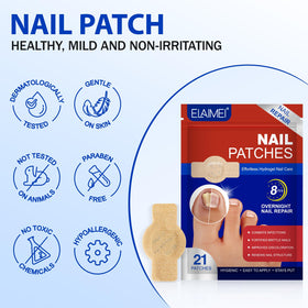 flasture patch fitted on toenail side view for discreet wear