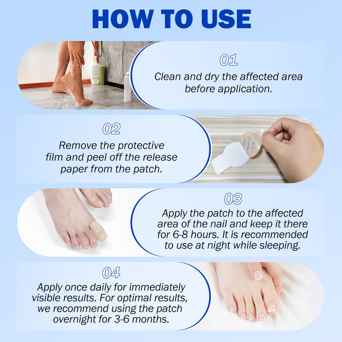 flasture skin-toned patch on toe for discreet cosmetic coverage