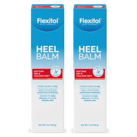 Flexitol front packaging showing twin pack for fast heel hydration