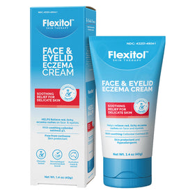 Flexitol front tube showing product label and size, clear branding and benefit