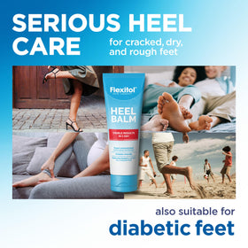 Flexitol ingredients collage with aloe shea and urea for nourishment