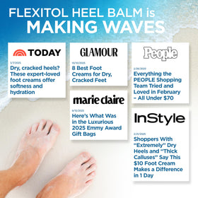 Flexitol in lifestyle scene with sandals indicating restored confidence to wear open shoes