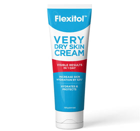 Flexitol packaging label close-up emphasizing active urea-based formula