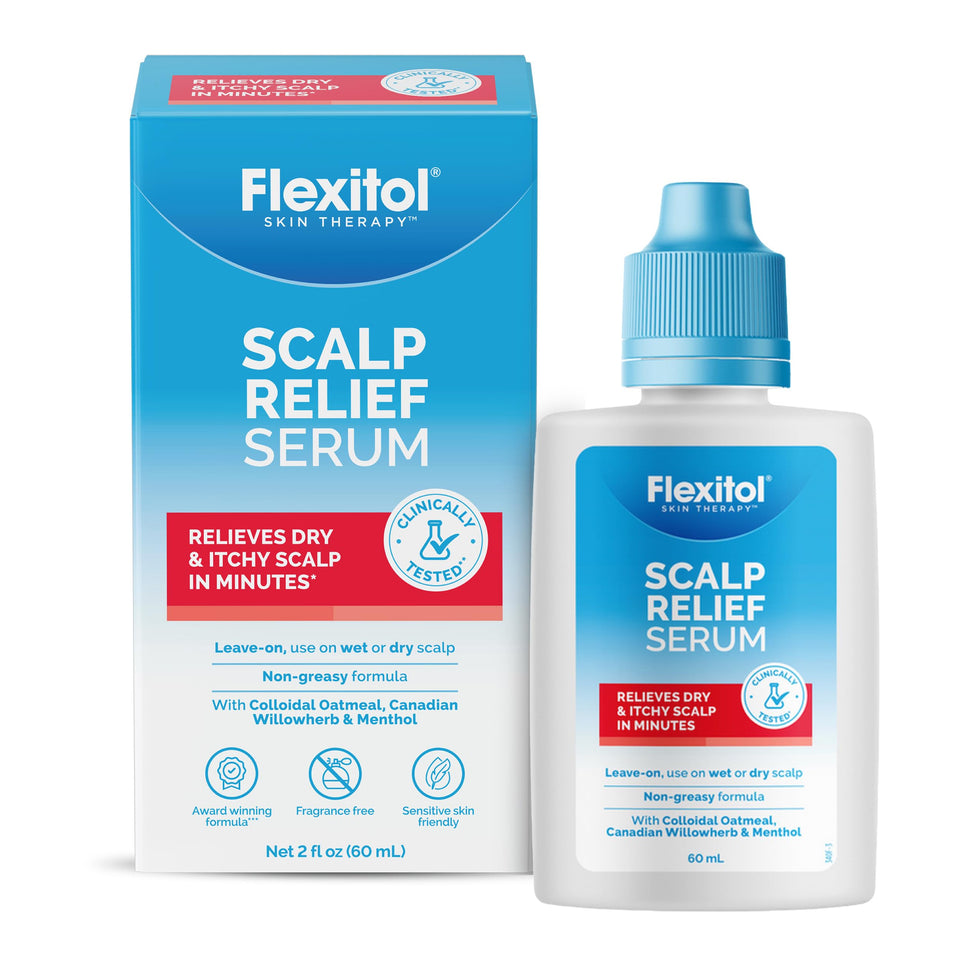 Flexitol front packaging showing 2 oz serum and benefits