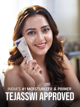 FLiCKA Silk Touch cream texture close-up highlighting lightweight, hydrating finish and smooth feel