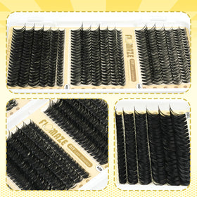 FLOMAZE lashes being applied with tweezers demonstrating beginner-friendly placement technique