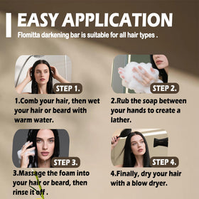 Flomitta lather on beard demonstrating gentle, thorough cleaning