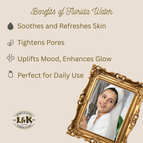 Florida Water placed by a bathtub suggesting relaxing, refreshing post-bath benefit