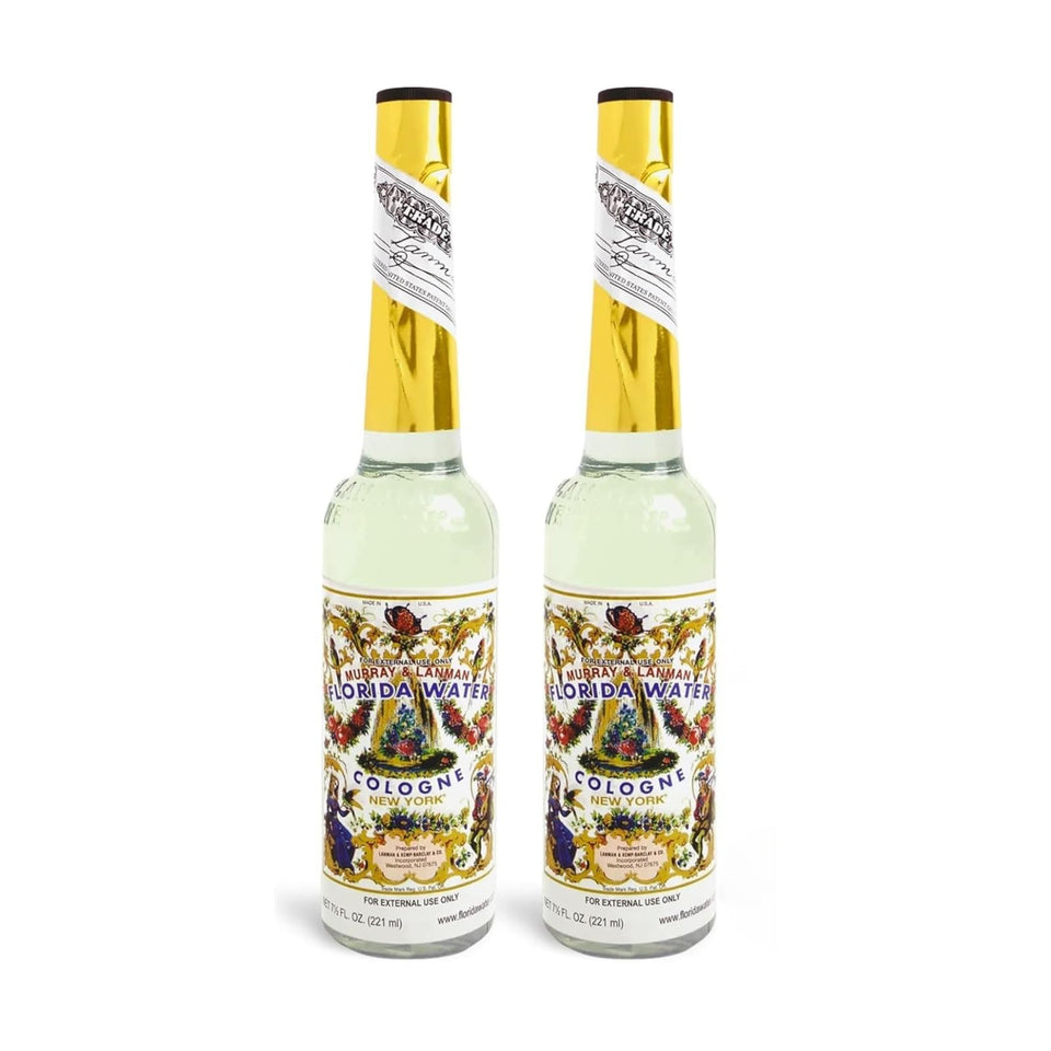 Florida Water front packaging showing classic bottle and fresh scent benefits