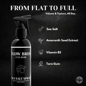 Flow Bros bottle held in hand for scale demonstrating 8oz travel-friendly size