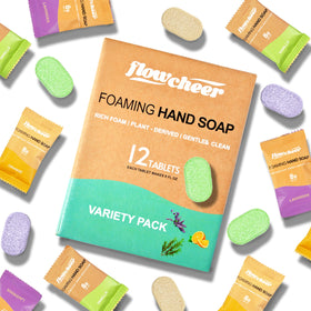 flowcheer front packaging showing 12-pack and eco benefit
