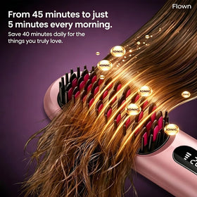 Flown Go Brush Pro in travel pouch showing travel-ready convenience and compact size