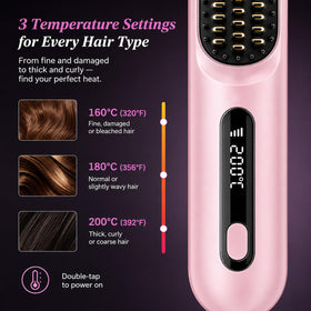 Flown Go Brush Pro LED display detail showing temperature readout for precise control