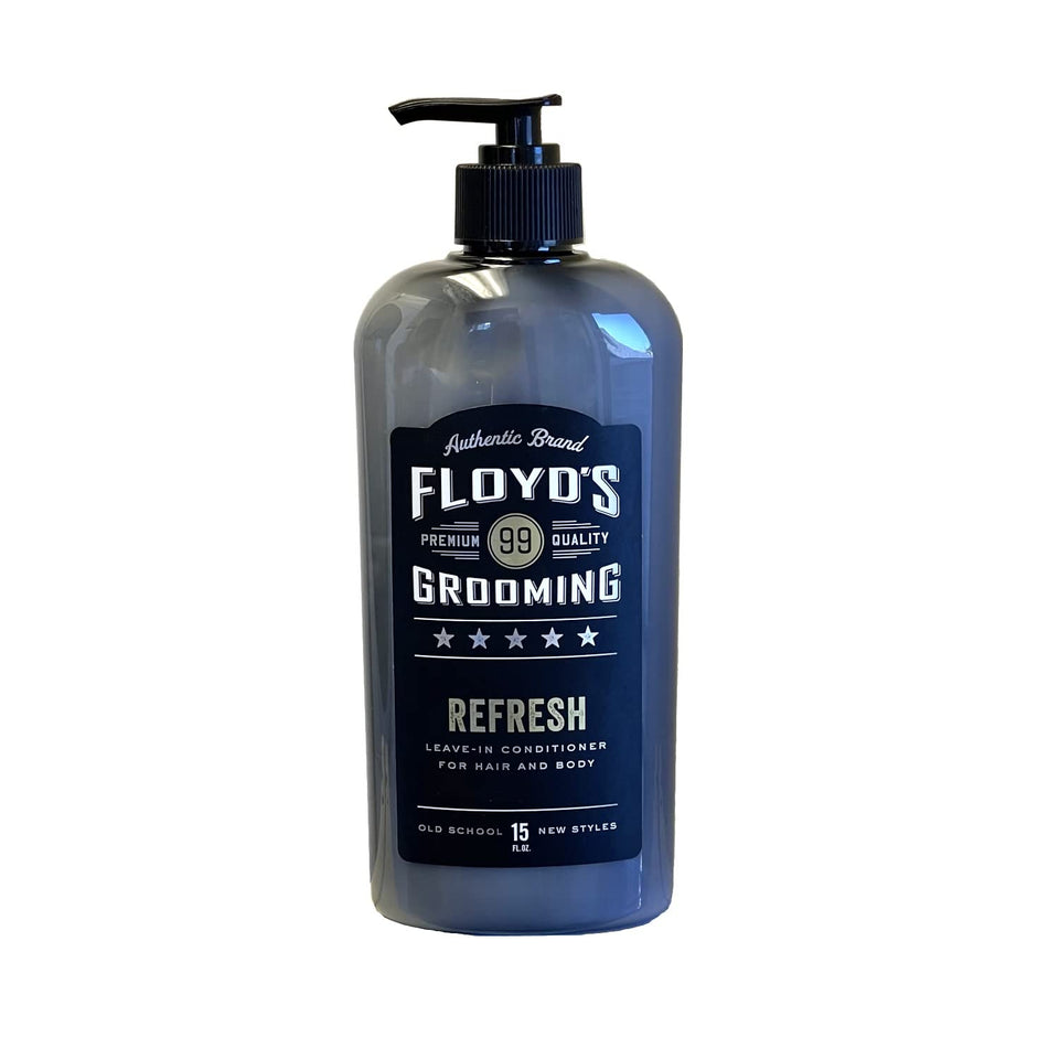 Floyd's 99 front packaging showing 15 oz bottle and product benefits