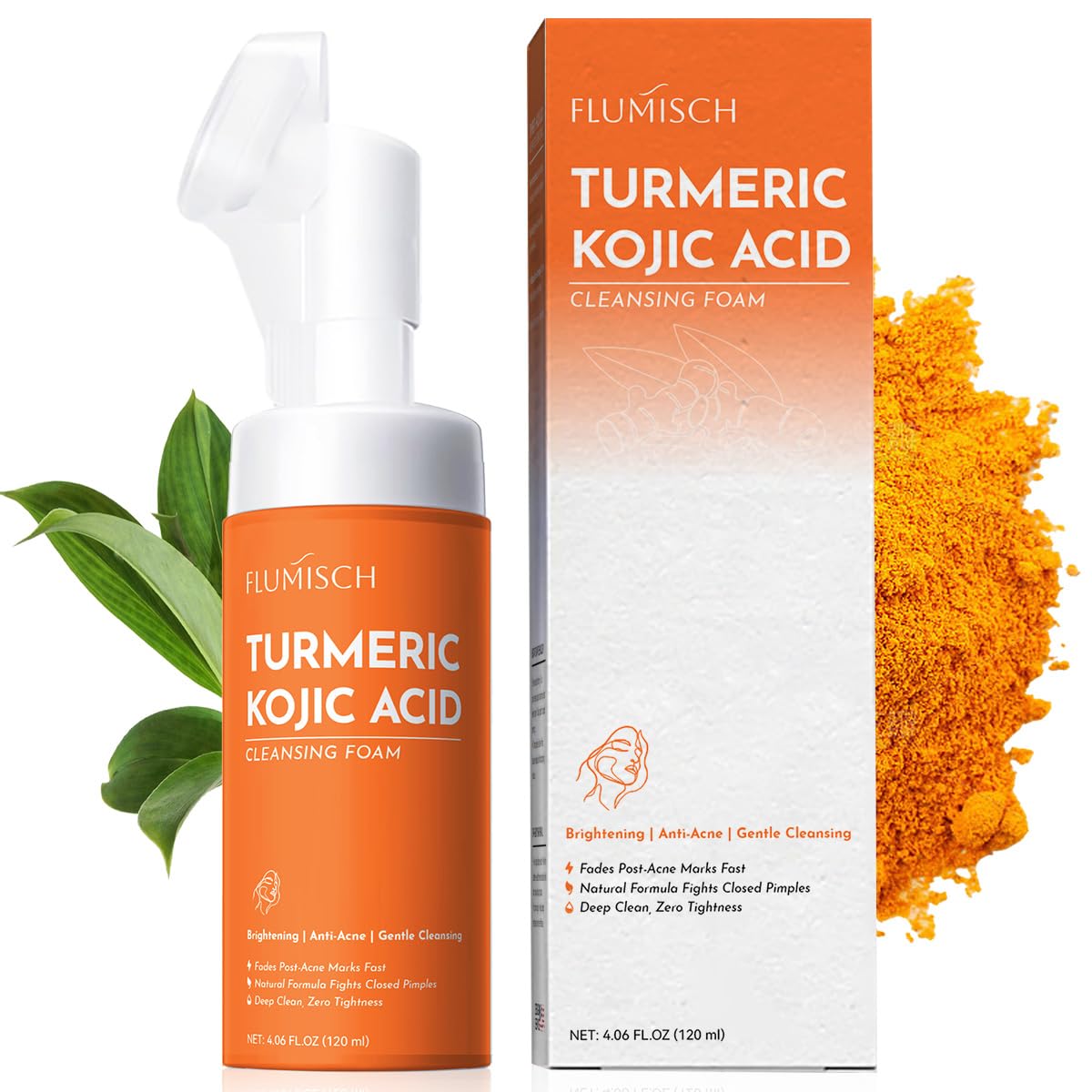 FluMisch front packaging showing brightening face wash benefits