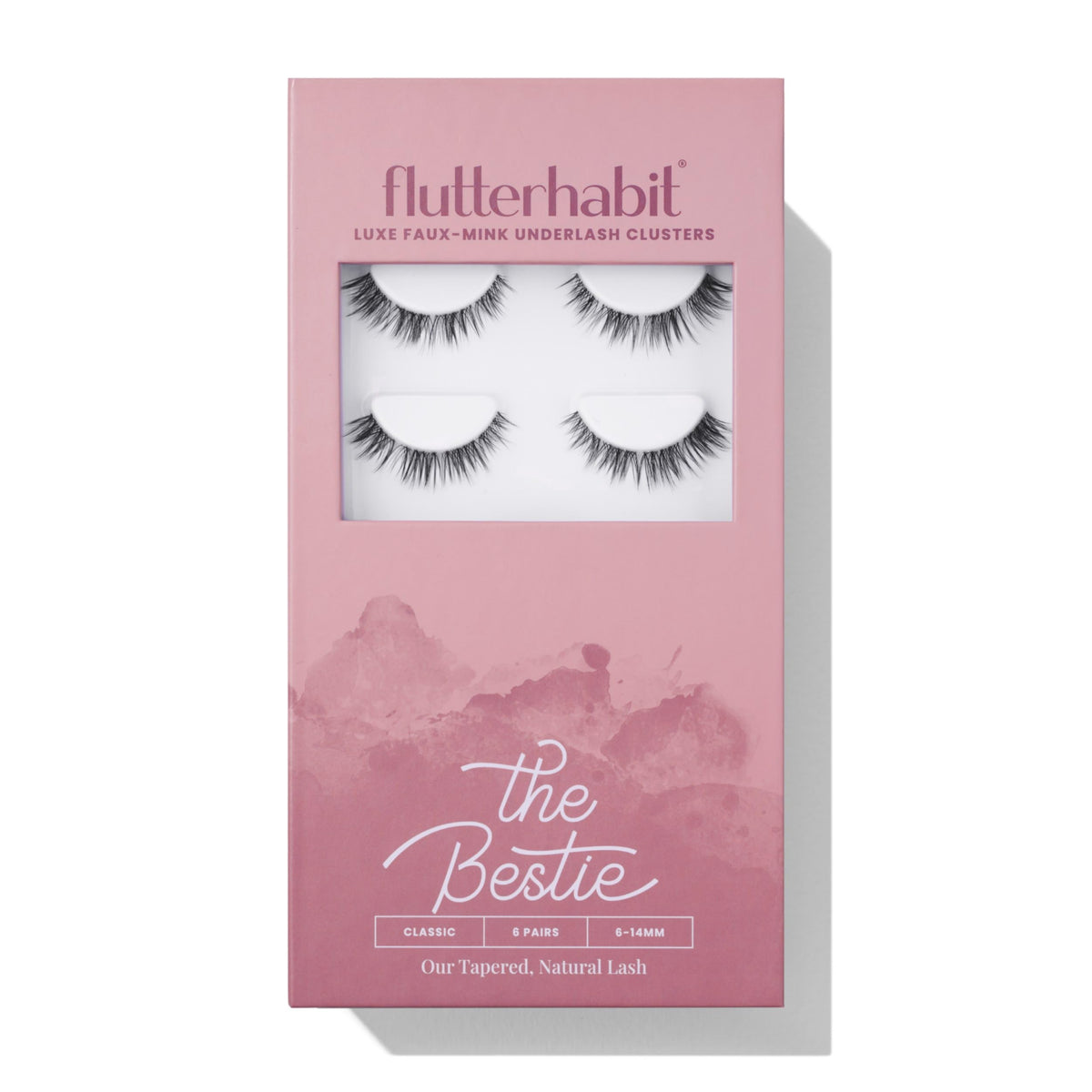 FlutterHabit front packaging showing six pairs and light-volume benefit