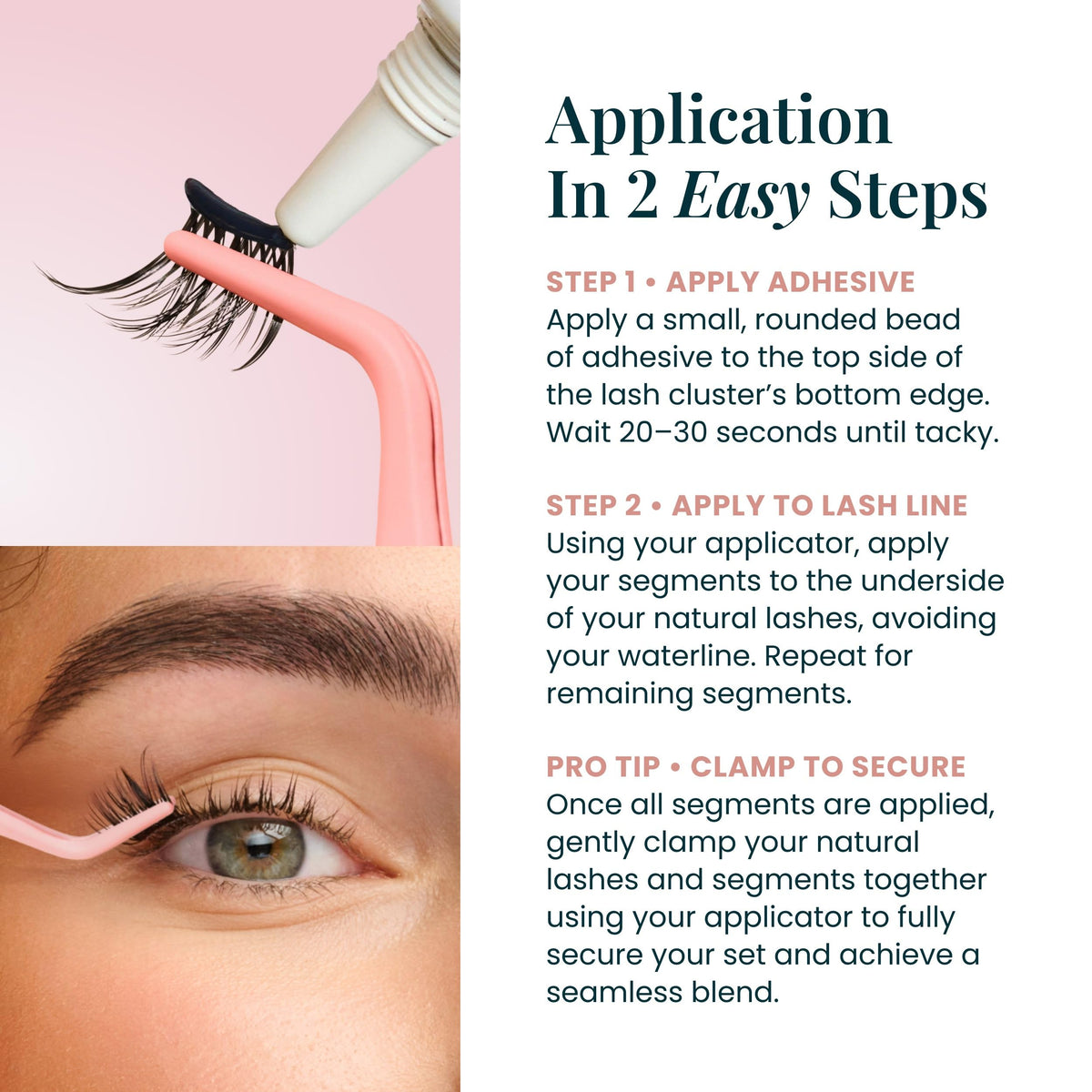 FlutterHabit finished daytime eye look wearing underlashes, balanced natural definition