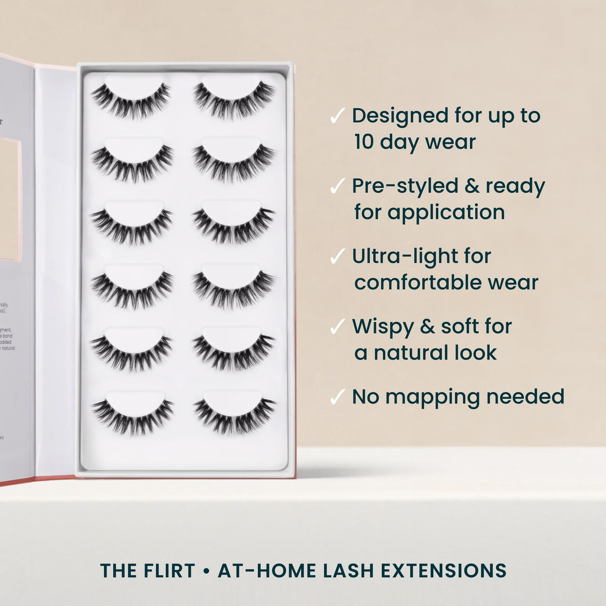 FlutterHabit worn on eye in lifestyle shot for subtle enhancement benefit