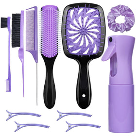 FlyLanyards front packaging in purple showing full 11-piece kit and benefits