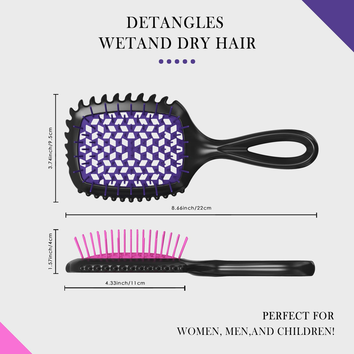 FlyLanyards ergonomic anti-slip handle close-up for secure control when styling wet hair