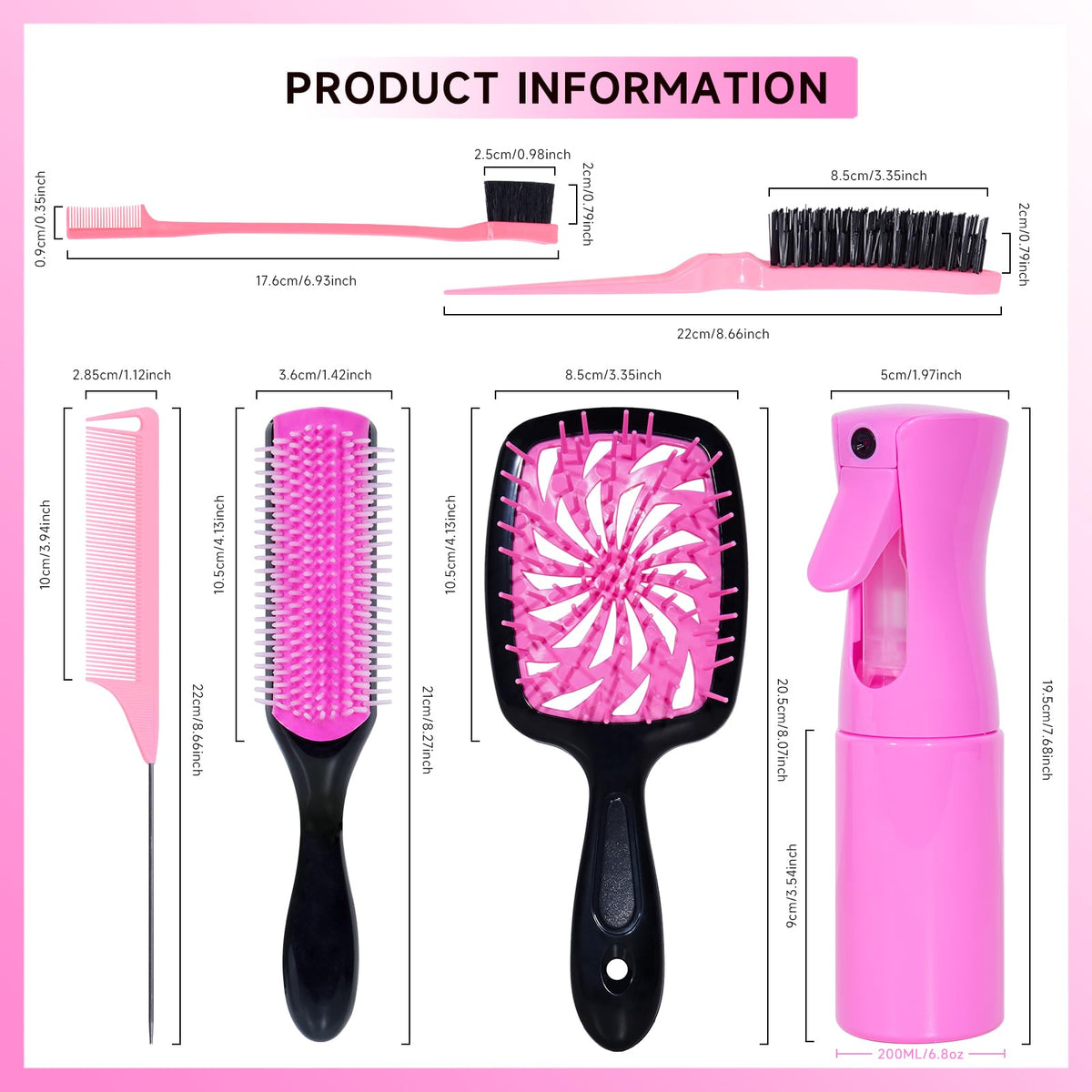FlyLanyards brush in use on curly hair demonstrating reduced tugging and easier detangling