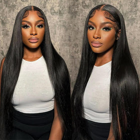 FMIDKOU natural black strands under light showing glossy finish and healthy luster