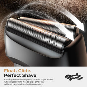 Fndna close-up of floating head demonstrating contour adaptation and gentle comfort