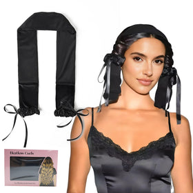 Foaryoer front packaging showing heatless hair curler set benefit easy styling