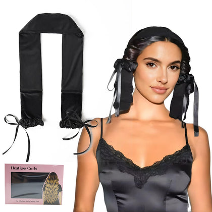 Foaryoer front packaging showing heatless hair curler set benefit easy styling