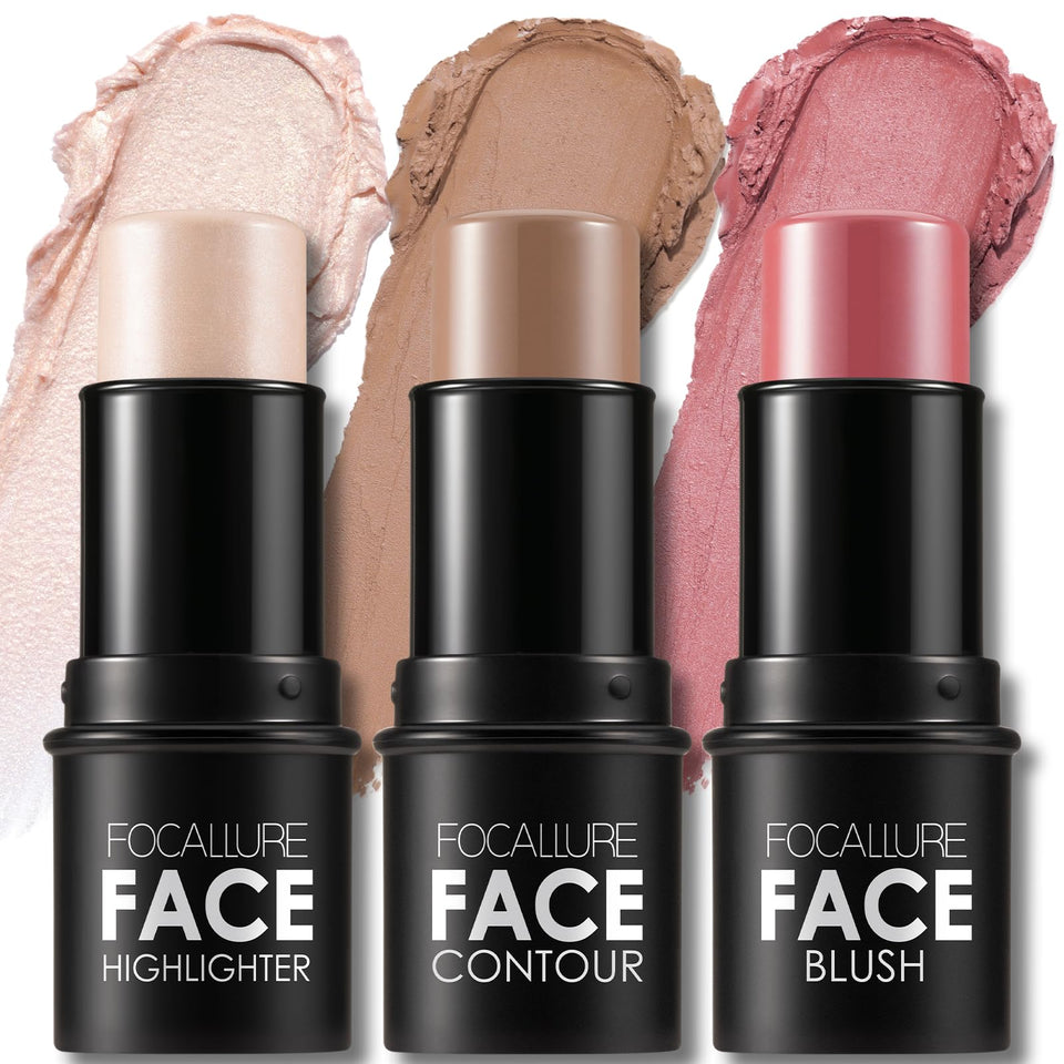 FOCALLURE front packaging showing three contour sticks and benefits