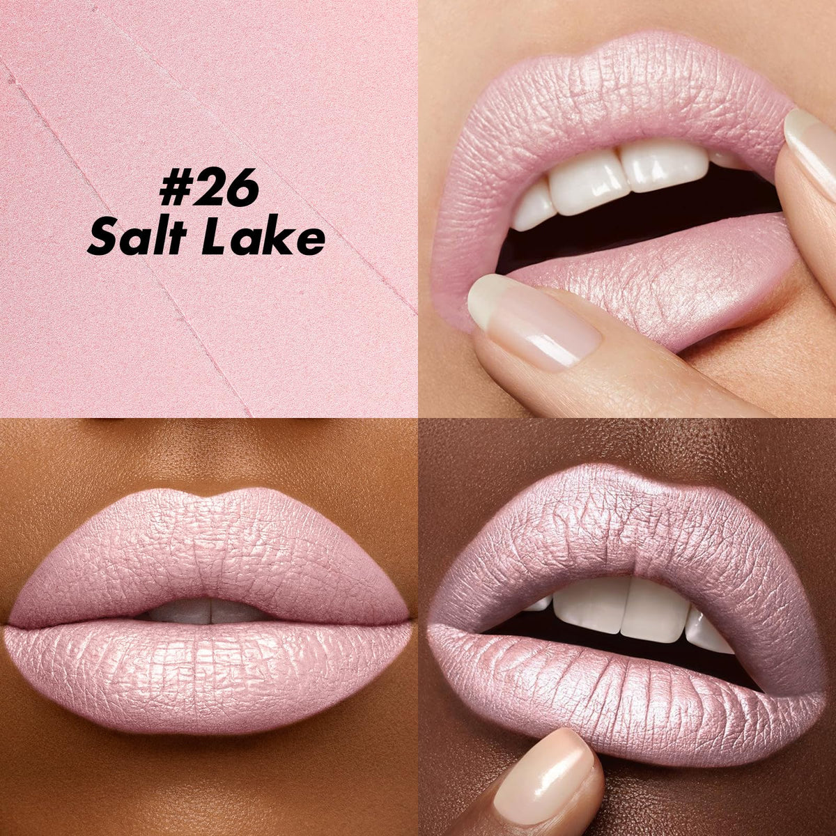 FOCALLURE lipstick held in hand demonstrating compact size benefit