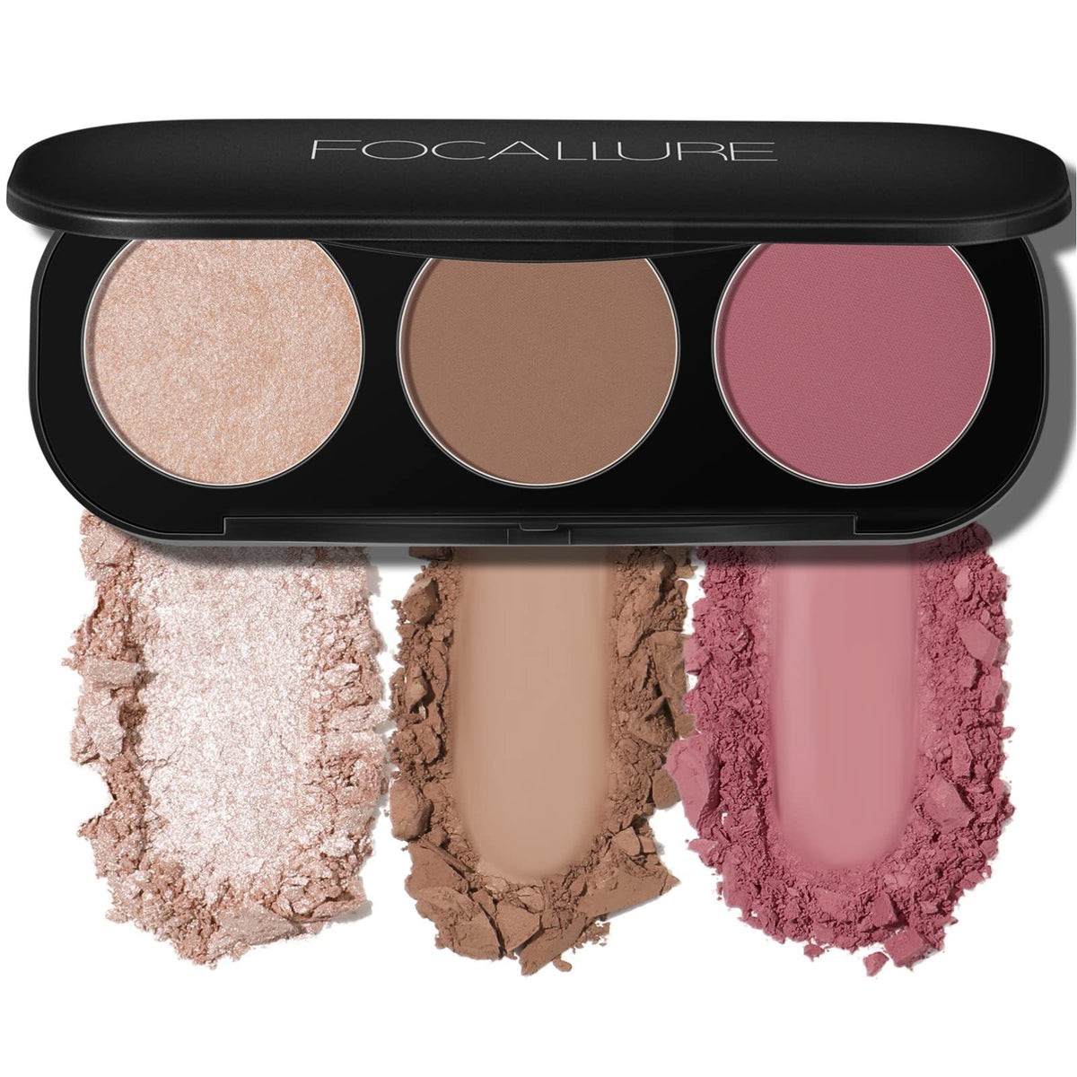 FOCALLURE palette front packaging showing compact and logo, travel-ready convenience