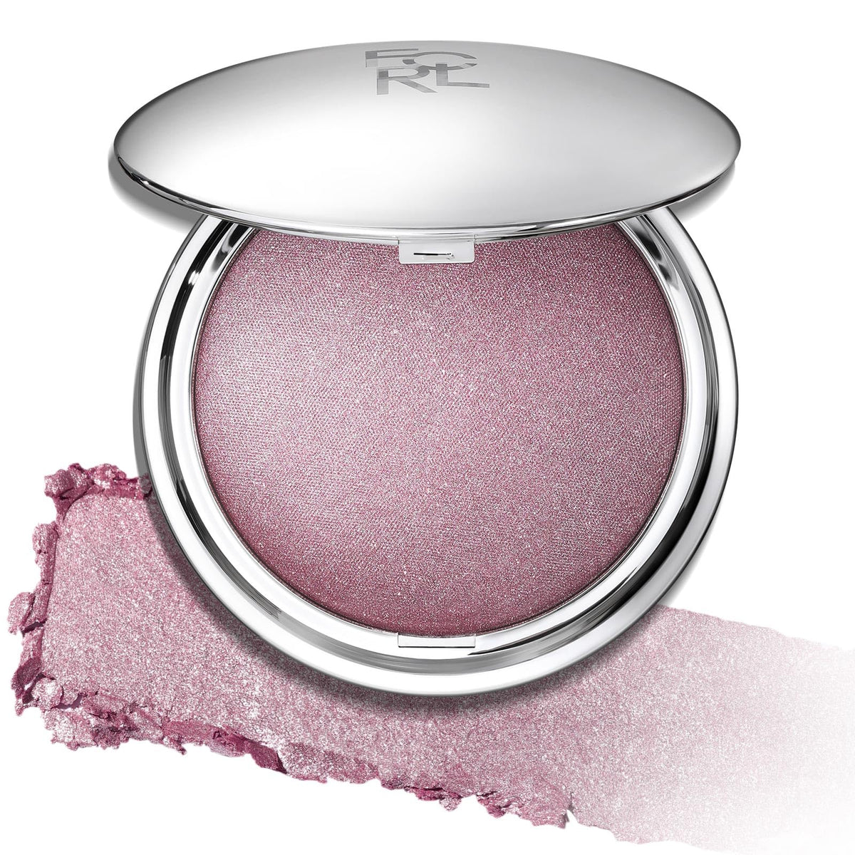 FOCALLURE compact front view showing PK01 pinkish galaxy and clean packaging benefit
