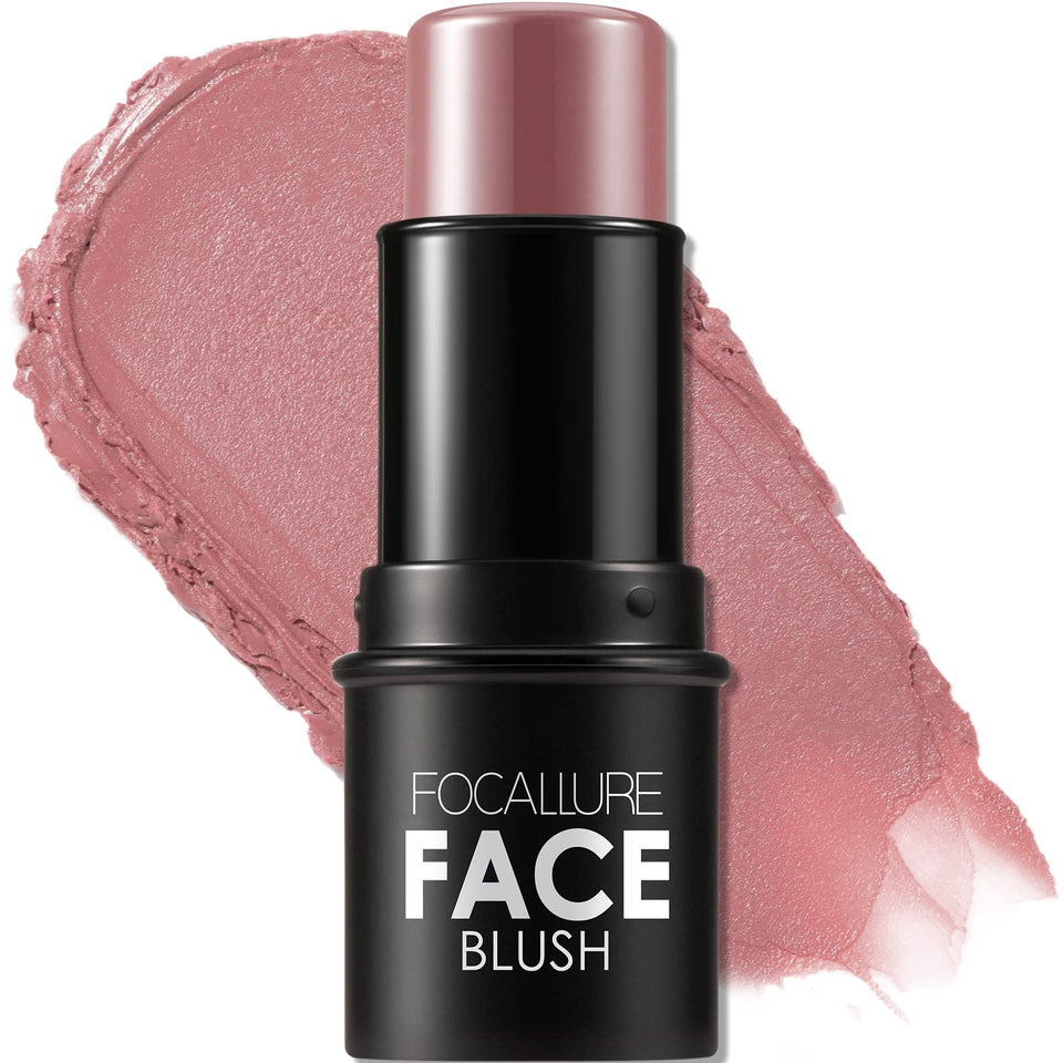 FOCALLURE front view of Rose Flush stick showing color and convenient twist tube