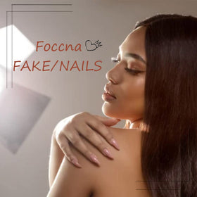 Foccna lifestyle scene with dressed-up manicure showing suitability for special occasions