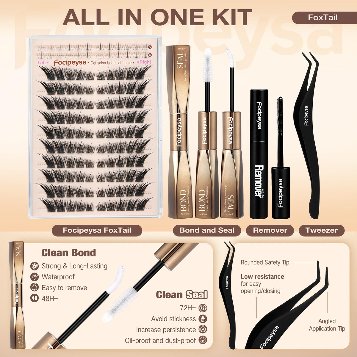 Focipeysa tweezers bond and seal tools for precise application
