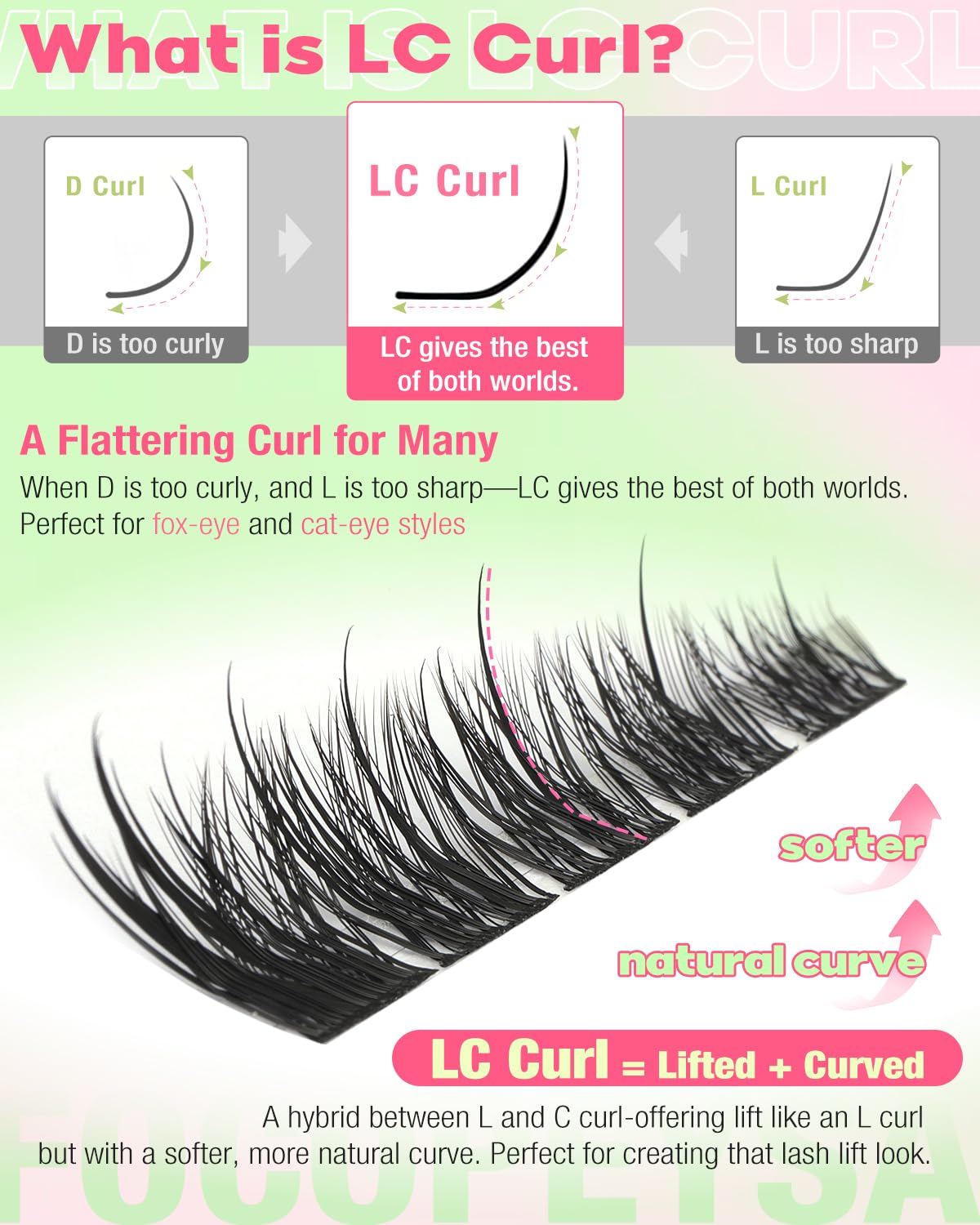 Focipeysa lash bond and seal bottles emphasizing waterproof hold benefit