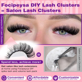 Focipeysa close-up of pre-bunched clusters highlighting fluffy texture and natural blending benefit