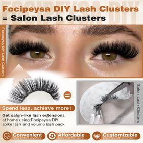 Focipeysa close-up of matte mink-like fiber texture for natural-feel volume