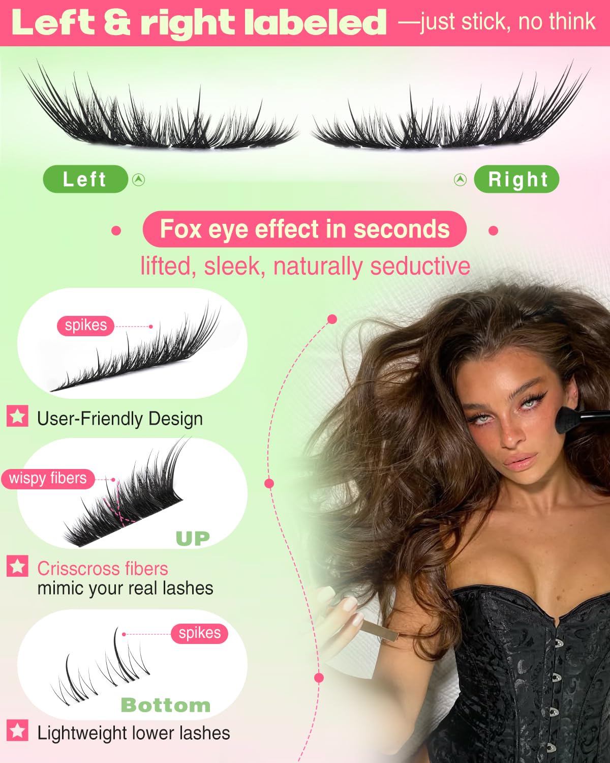 Focipeysa close-up of 10–18mm clusters highlighting length variety for natural blend
