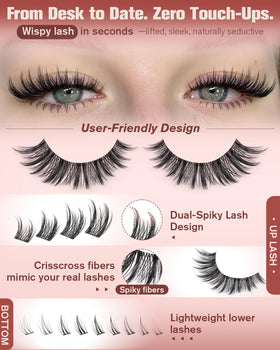 Focipeysa lash clusters on tweezers for easy DIY application benefit