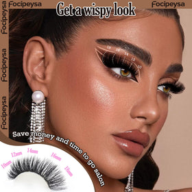 Focipeysa eye before and after comparison showing fuller, wispy lash effect
