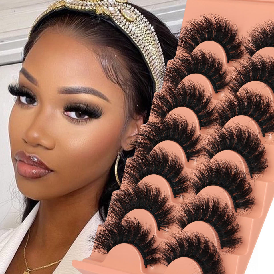 Focipeysa front packaging showing 18mm mink-style lashes and multipack convenience