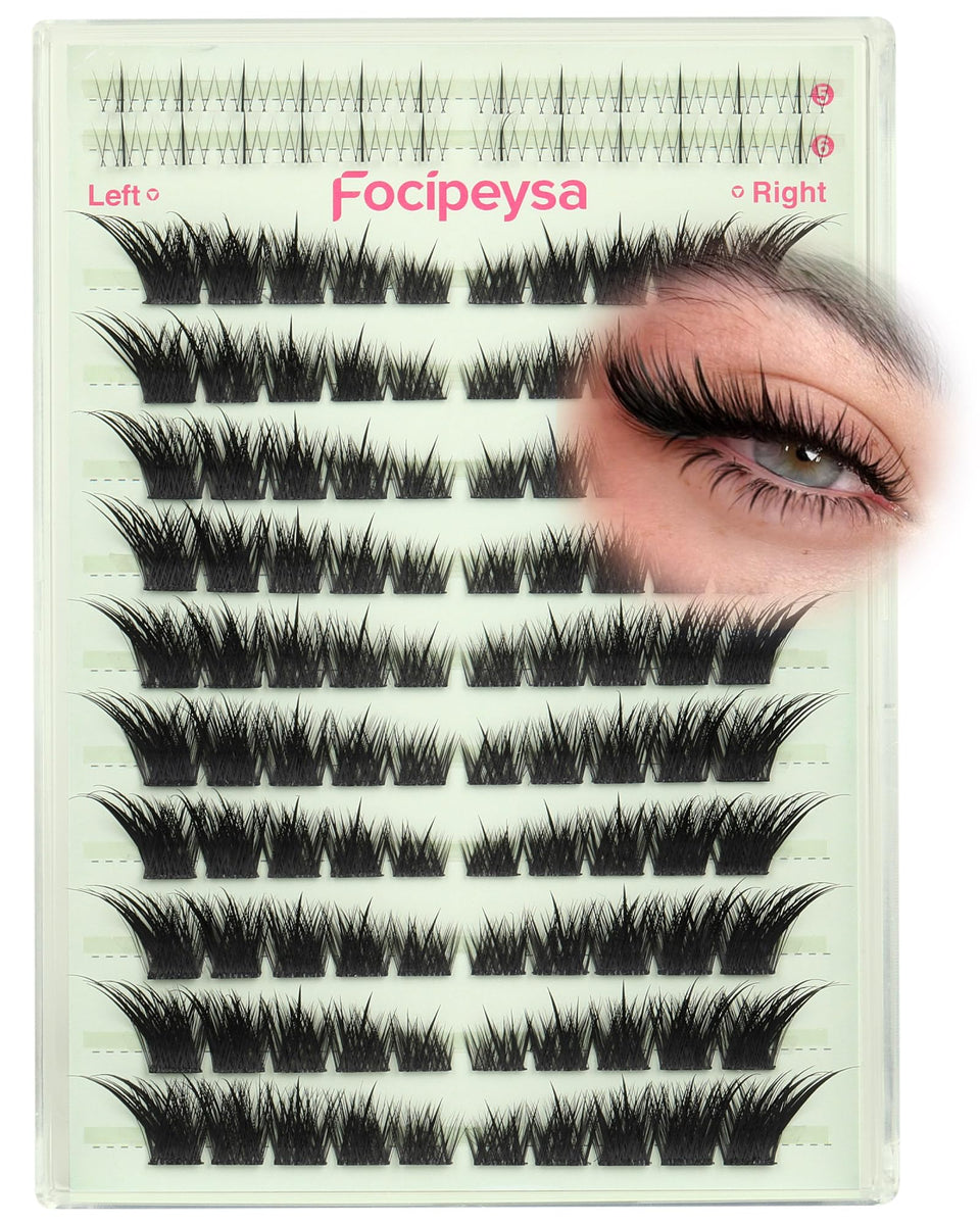 Focipeysa front packaging showing fox eye cluster set and benefits