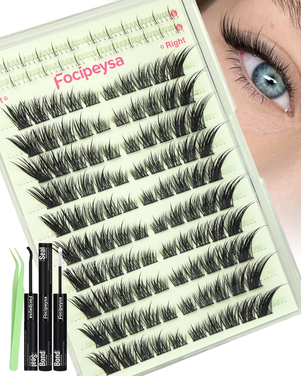 Focipeysa front packaging showing complete lash kit with tools for easy use