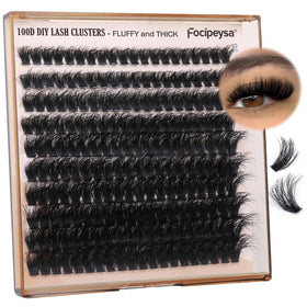 Focipeysa front packaging showing 200pcs clusters and mixed lengths for easy styling